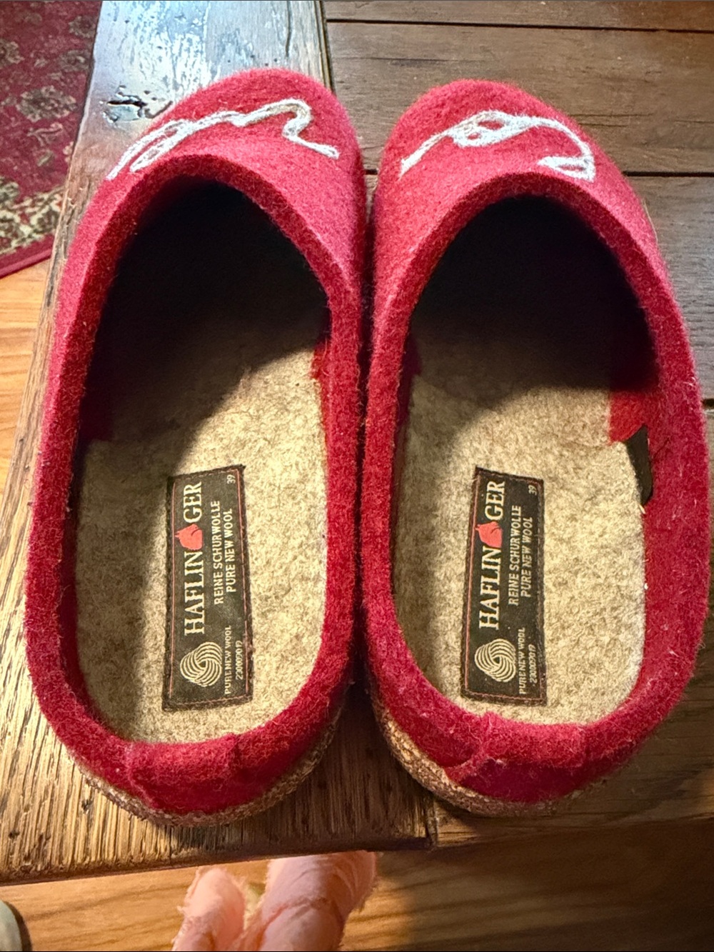 HAFLINGER Women's Grizzly Lovely Wool Clogs - EUC Sz 39 (USA 8.5) - Picture 5 of 14